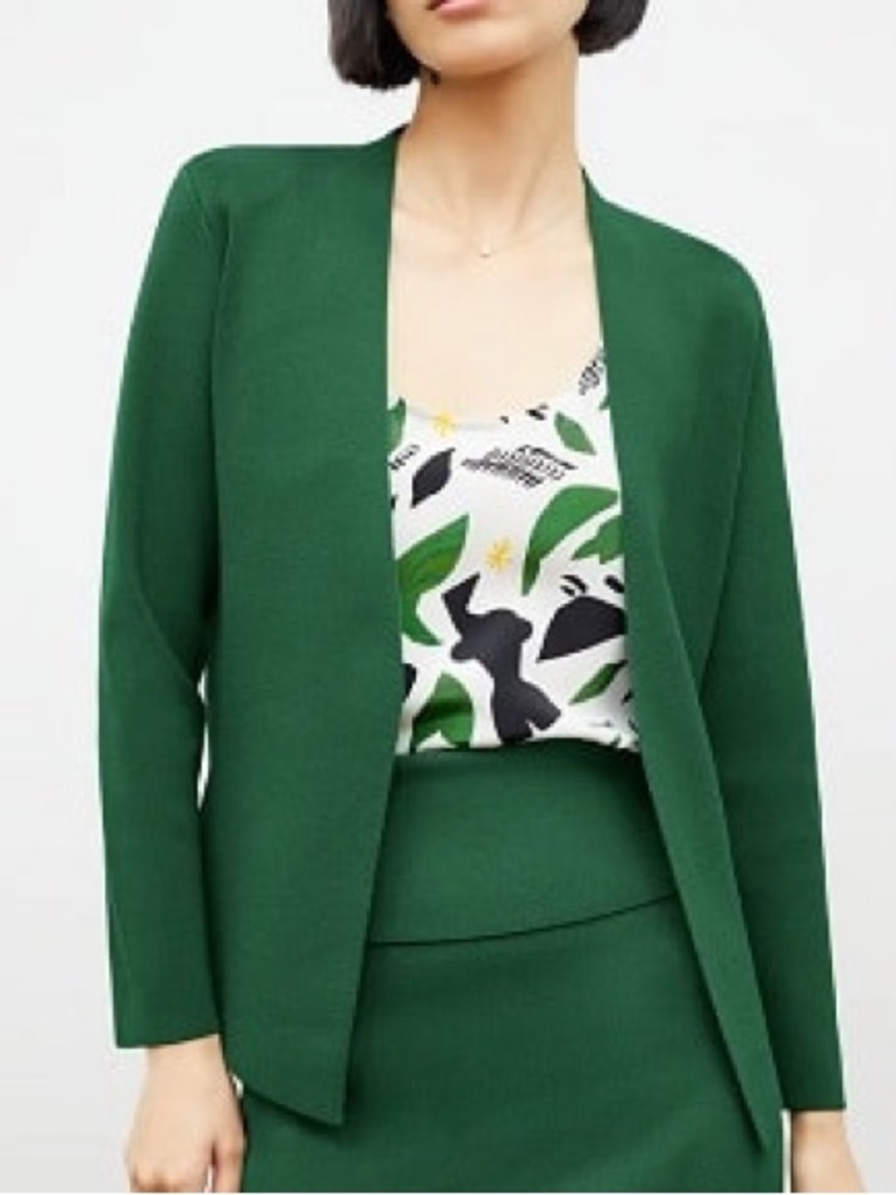 M.M. Lafleur Woolf jardigan size medium vine green structured shoulder jacket